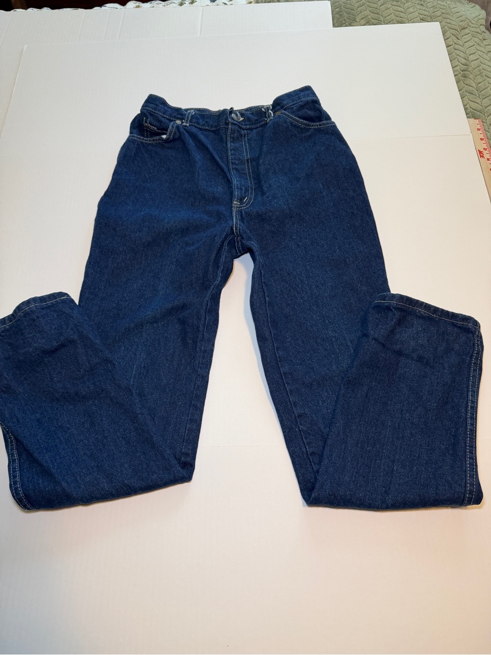 Vintage 80s Chic MOM JEANS sz 13/14 Long High Rise Waist Made in USA Denim